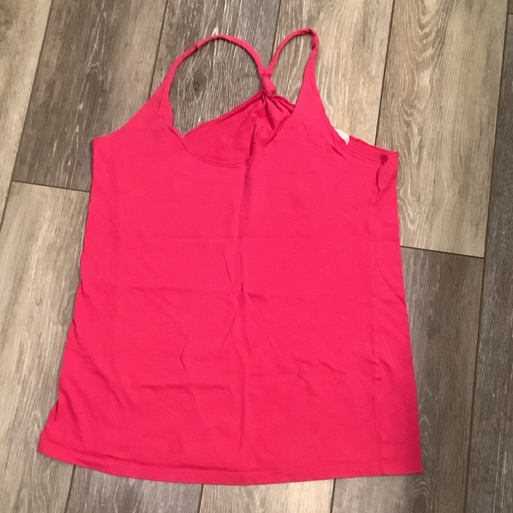Abound Vivid Pink Knot-Back Tank Top